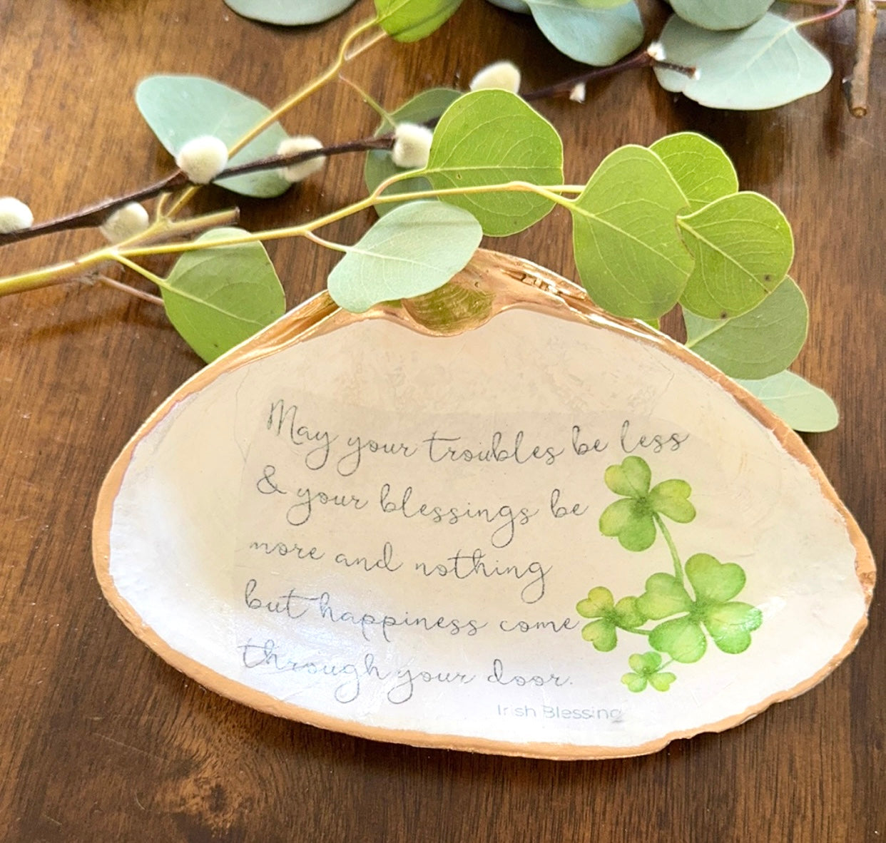 Irish Blessing Seashell Dish
